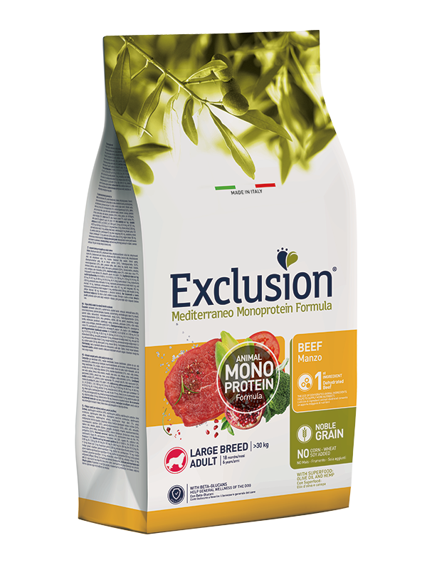 Alimento secco Exclusion Noble Grain Manzo 12 kg per cani adulti di taglia grande Alimento secco Exclusion Noble Grain Manzo 12 kg per cani adulti di taglia grande